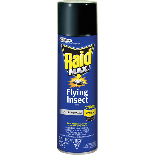 Raid&reg; Max&reg; Flying Insect Killer, 500 g, Aerosol Can, Solvent Base Par Equipment