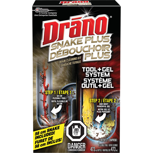 Drano&reg; Gel & Snake Tool Drain Cleaner Kit Par Equipment