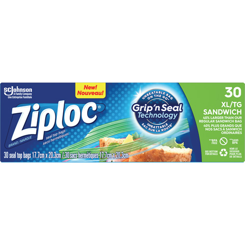 Sacs &agrave; sandwichs Ziploc Par Equipment