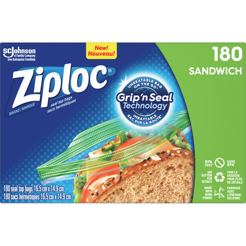 Sacs &agrave; sandwichs Ziploc Par Equipment