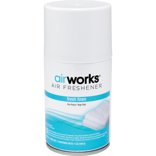 AirWorks&reg; Metered Air Fresheners, Fresh Linen, Aerosol Can Par Equipment