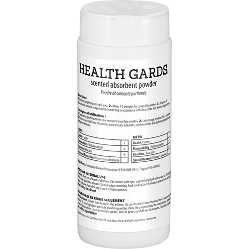 Poudre absorbante parfum&eacute;e Health Gards, 16 oz, Canette Par Equipment