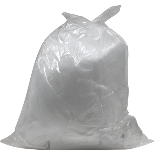 Industrial Garbage Bags, X-Strong, 26" W x 36" L, 1.2 mils, Clear, 45 L (12 Gal.) Capacity Par Equipment