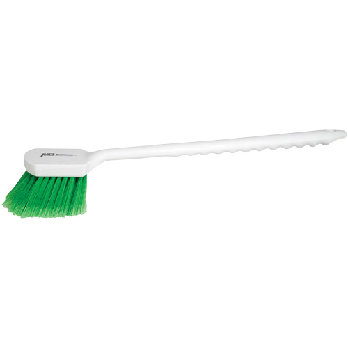 Long Handle Detail Brush, 20" L, PVC Bristles, Green Par Equipment
