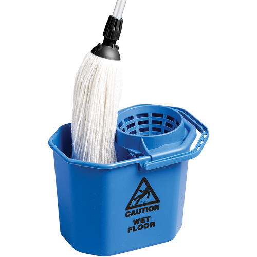 Heavy-Duty Mop Cone Pail, Strainer, 3 US Gal. (12 Quart), Blue Par Equipment