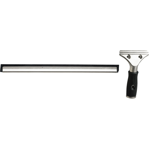 Window Squeegee with Handle, 12", Rubber, Stainless Steel Frame Par Equipment