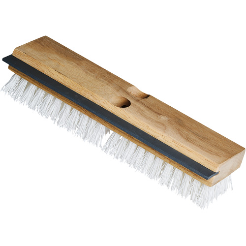 Utility Scrub Brush & Squeegee, 11" L, Polypropylene Bristles, White Par Equipment