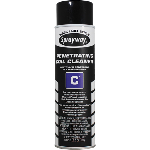 Nettoyant p&eacute;n&eacute;trant pour serpentins C1, 19 oz liq., Canette a&eacute;rosol Par Equipment
