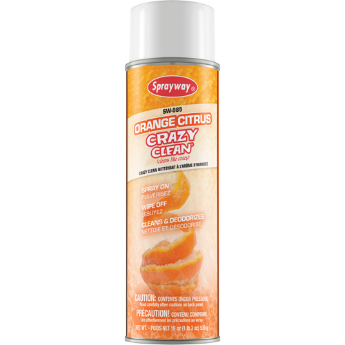 Nettoyant &agrave; l'ar&ocirc;me d'oranges Crazy Clean, 19 oz liq., Canette a&eacute;rosol Par Equipment