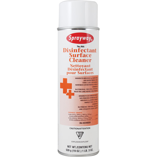 D&eacute;sinfectant et nettoyant de surface, 19 oz liq., Canette a&eacute;rosol Par Equipment