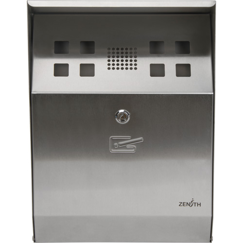 Smoking Receptacle, Wall-Mount, Stainless Steel, 1.6 Litres Capacity, 13-4/5" Height Par Equipment