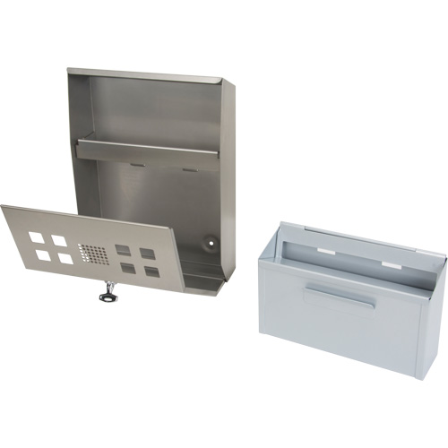 Smoking Receptacle, Wall-Mount, Stainless Steel, 1.6 Litres Capacity, 13-4/5" Height Par Equipment