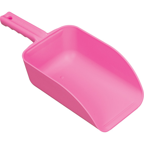 Large Hand Scoop, Plastic, Pink, 82 oz. Par Equipment