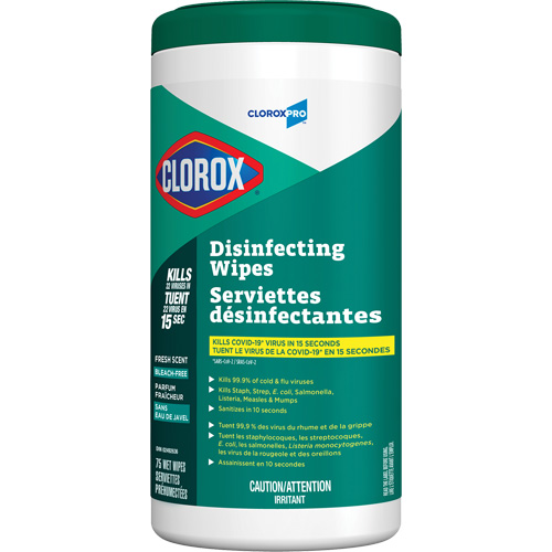 Lingettes d&eacute;sinfectantes, 75 lingettes Par Equipment