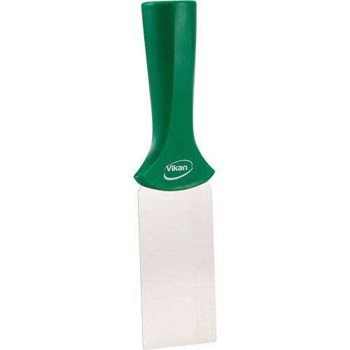 Handle-Mounted Stainless Steel Scraper, Green, 2" W x 8" L Par Equipment