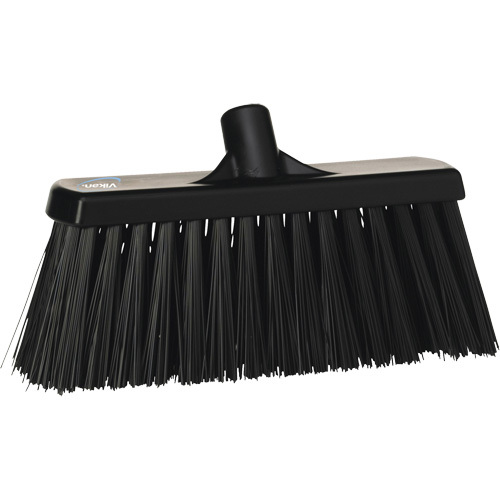 Heavy-Duty Push Broom, Stiff Bristles, 13", Polyester, Black Par Equipment