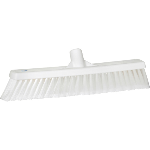 Fine Particle Push Broom, Fine/Split Bristles, 16-1/4", Polypropylene, White Par Equipment