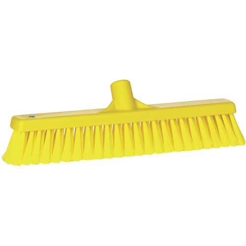 Fine Particle Push Broom, Fine/Split Bristles, 16-1/4", Polypropylene, Yellow Par Equipment