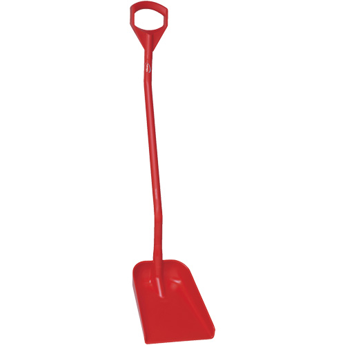 Pelle ergonomique &agrave; lame r&eacute;duite, Longueur de 50", Plastique, Rouge Par Equipment