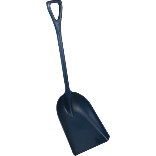 One-Piece Metal Detectable Shovel, 13-3/4" x 17" Blade, 42-1/2" Length, Plastic, Blue Par Equipment