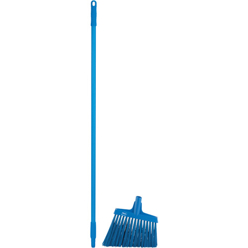T&ecirc;te &agrave; balai en angle avec manche en m&eacute;tal, Crins Extra-ferme, 12", Polyester, Bleu Par Equipment