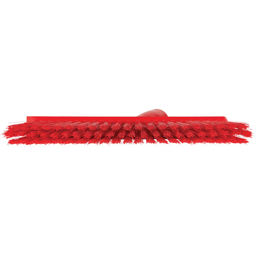 Balai biseaut&eacute; avec pas de vis inclin&eacute;, Crins Moyen, 10", Polyester, Rouge Par Equipment