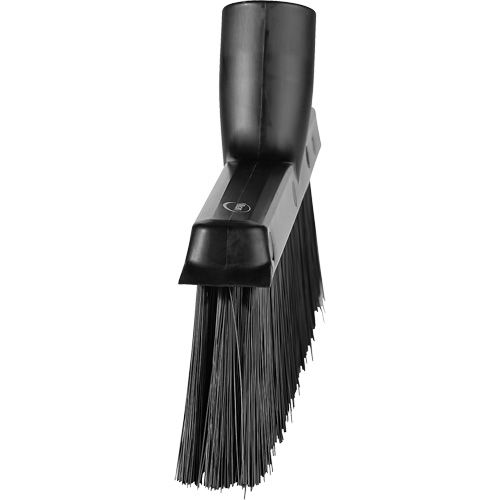 Balai biseaut&eacute; avec pas de vis inclin&eacute;, Crins Moyen, 10", Polyester, Noir Par Equipment