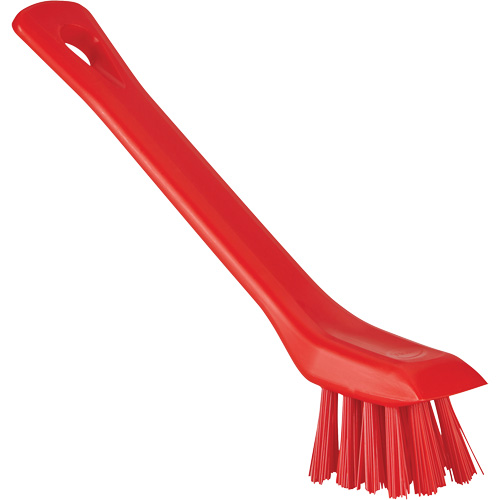 Brosse avec rebord grattoir, Soies Ferme, Longueur de 6", Rouge Par Equipment