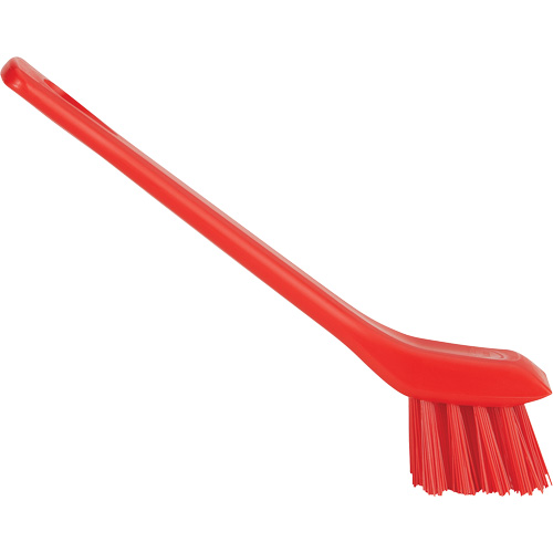 Brosse avec rebord grattoir, Soies Ferme, Longueur de 6", Rouge Par Equipment