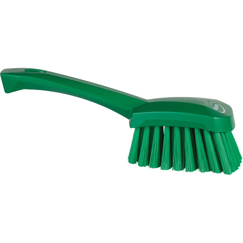 Brosse &agrave; r&eacute;curer avec manche court, Soies Doux, Longueur de 10-1/2", Vert Par Equipment