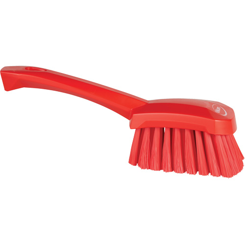 Brosse &agrave; r&eacute;curer avec manche court, Soies Doux, Longueur de 10-1/2", Rouge Par Equipment