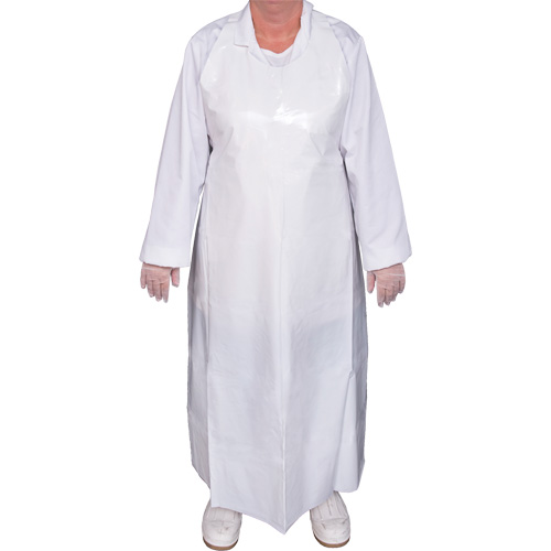 Top Dog 6 Mil. Apron, Polyurethane, 50" L x White Par Equipment