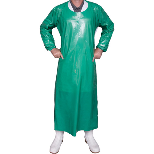 Top Dog 6 Mil. Gown, Large, Green, Polyurethane Par Equipment