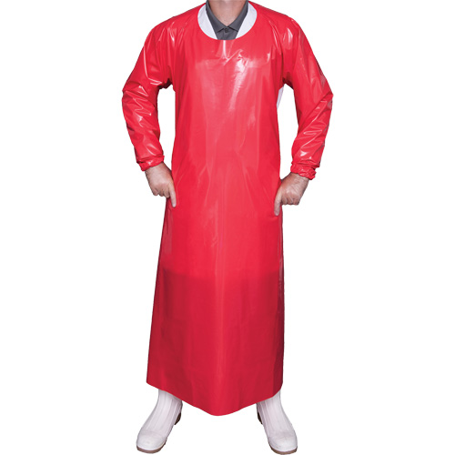 Top Dog 6 Mil. Gown, X-Large, Red, Polyurethane Par Equipment
