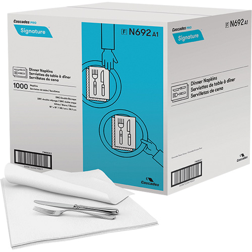 Pro Signature&reg; Dinner Napkins, 1 Ply, 15" x 15" Par Equipment