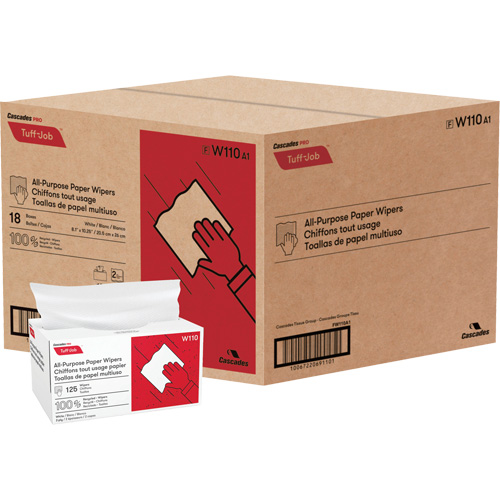 Pro Tuff-Job&reg; Single-Fold Pop-Up Paper Wipers, All-Purpose, 10-1/4" L x 8" W Par Equipment