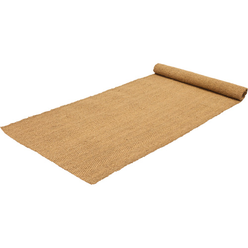 Indoor/Outdoor Coir Matting, Natural Fibre, Wiper/Scraper Type, Woven Pattern, 3' x 150', Natural Par Equipment