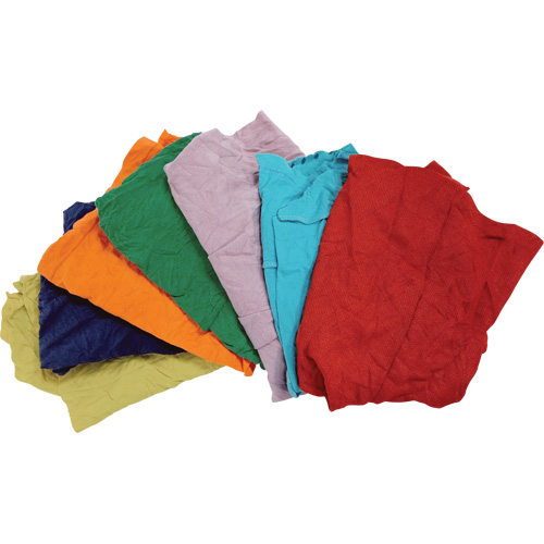 Chiffons fabriqu&eacute;s &agrave; partir de mat&eacute;riaux recycl&eacute;s, Coton, M&eacute;lange de couleurs, 25 lb Par Equipment
