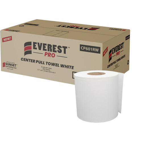 White Paper Towels, 1 Ply, Centre Pull Par Equipment