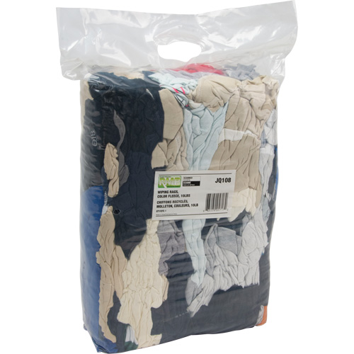 Recycled Material Wiping Rags, Fleece, Mix Colours, 10 lbs. Par Equipment