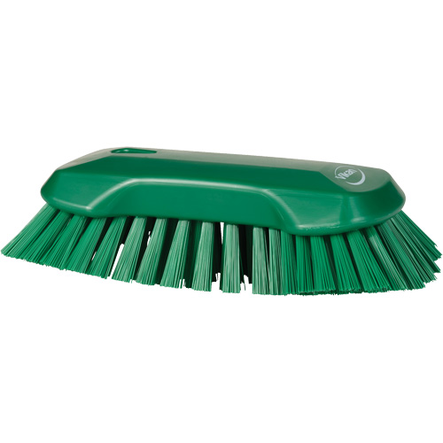 Brosse &agrave; main, Soies Tr&egrave;s ferme, Longueur de 9-1/10", Vert Par Equipment