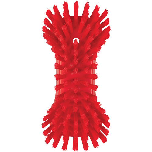 Brosse &agrave; main, Soies Tr&egrave;s ferme, Longueur de 9-1/10", Rouge Par Equipment