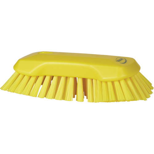 Hand Brush, Extra Stiff Bristles, 9-1/10" Long, Yellow Par Equipment