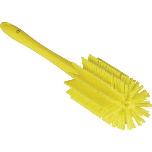 Brosse moyenne avec manche, Soies Ferme, Longueur de 17", Jaune Par Equipment