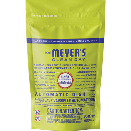 Mrs. Meyer's&reg; Clean Day Automatic Dish Pacs Detergent, Pods, 330 g, Lemon Verbena Par Equipment