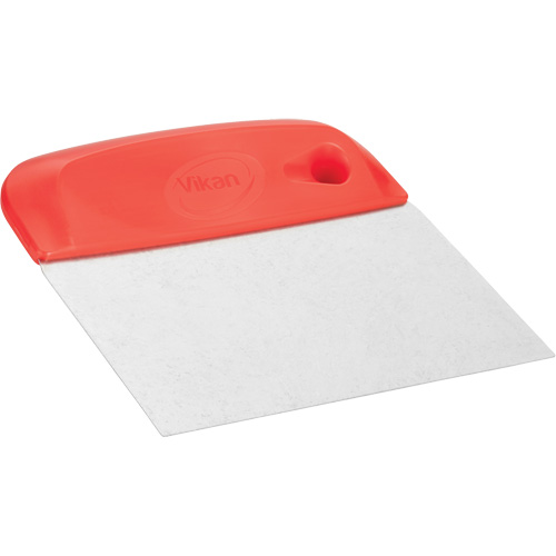 Flexible Stainless Steel Dough Cutter/Scraper, Red, 4-1/2" W x 5-3/4" L Par Equipment