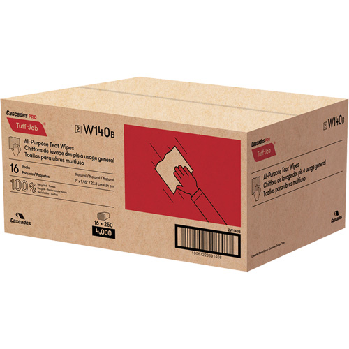 PRO Tuff-Job&reg; Teat Wipes, All-Purpose, 10-1/4" L x 9-1/8" W Par Equipment