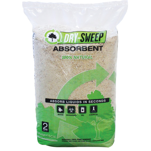 Absorbant naturel biod&eacute;gradable Dry Sweep, Sac, 22 lb (10 kg) Par Equipment