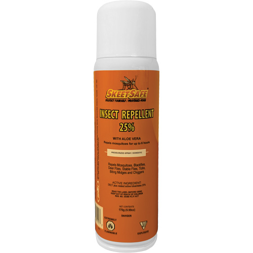 Insect Repellent, 25% DEET, Aerosol, 170 g Par Equipment