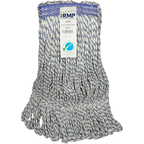 Candy-Striped Mop Head, Floor Finishing, Synthetic, 16 oz., Loop Style Par Equipment